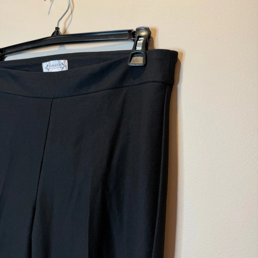 Nanette Lepore Black Tapered Leg Dress Pants Slacks Womens Size Large Career